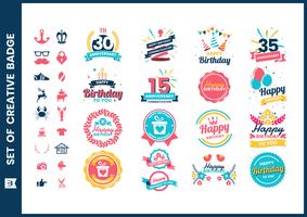 Birthday Retro Vector for banner