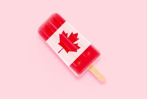 Colorful realistic flag ice cream, vector illustration