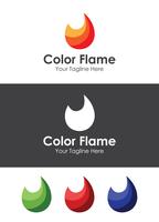 Color Flame Logo Template, best for your branding vector