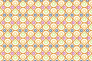 Seamless pattern of colorful geometric and circle modern on white background - Vector illustration