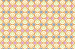 Seamless pattern of colorful geometric and circle modern on white background - Vector illustration