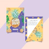 Summer Invitation card design holiday party on the beach sea sunshine, creative watercolor vector illustration design