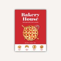 Bakery Poster template. Bread and bun collection. home made , creative watercolor vector illustration design