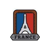 Colecciones de la insignia del país, símbolo de París del país grande vector