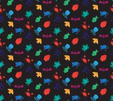 Animals icons seamless pattern