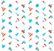 Constructing and building icons seamless pattern vector