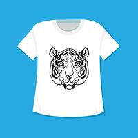 Line Art Tiger vector