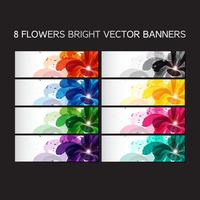 Conjunto de banners florales vector