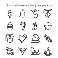Iconos de feliz navidad