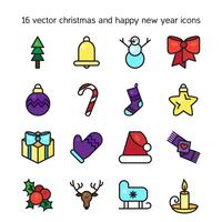 Iconos de feliz navidad