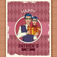 Happy fathers day card vector