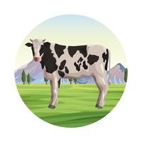 Cow farm animal vector