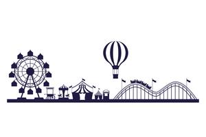 Roller Coaster Silhouette Vector Art, Icons, and Graphics for Free