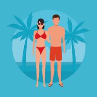 vacation on the beach vector