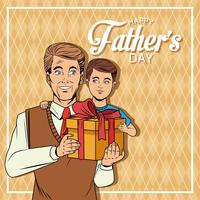 Happy fathers day card vector