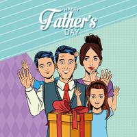 Happy fathers day card vector