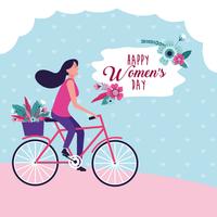 Happy women day card vector