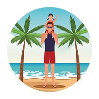 vacation on the beach vector