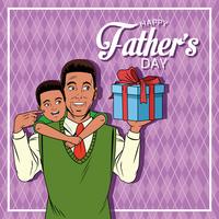 Happy fathers day card vector