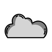 grayscale cloud data network server connection vector