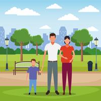 Family people cartoon vector