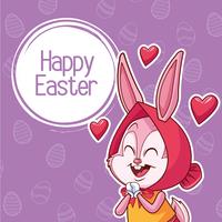 Happy easter poster vector