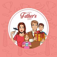 Happy fathers day card vector