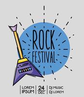 rock festival event music concert vector