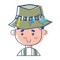 fisherman with hat design and funny sport vector