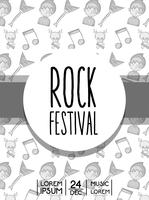 rock festival event music concert vector