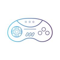 Controlador de videojuegos de línea de tecnología electrónica. vector