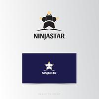 Logo Corporativo Ninja Star Diseño Simple vector