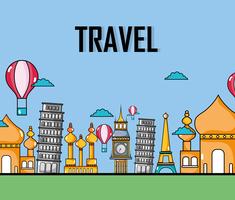 travel vacation countries to visit vector