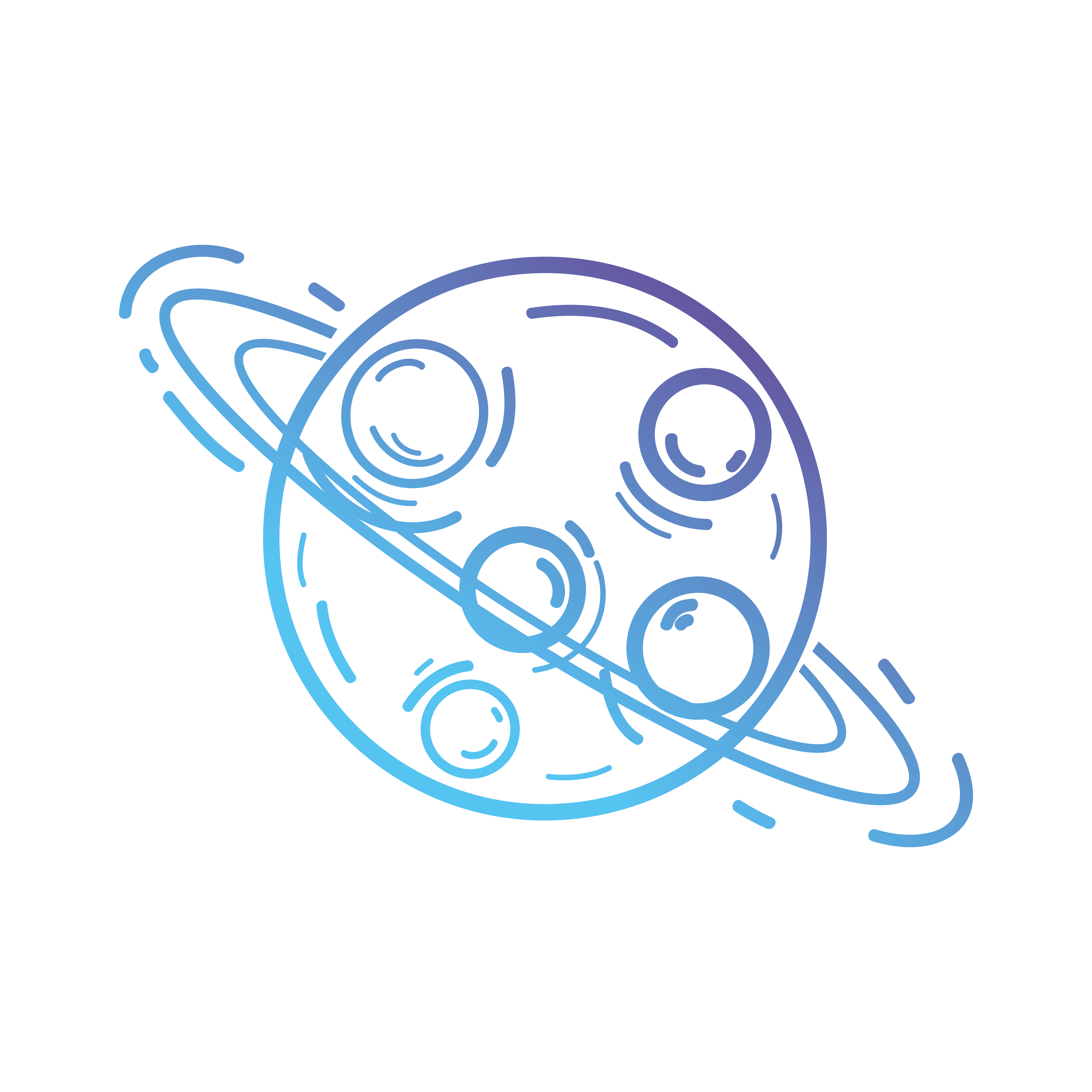 Planet With Rings Drawing
