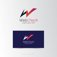 Logo Corporate web check simple Design vector