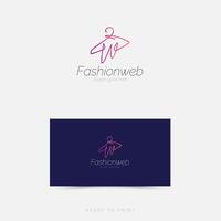 Logo Corporativo FashionWebsimple Design vector