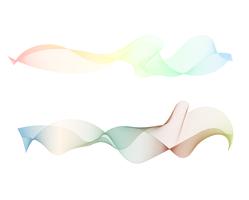 líneas abstractas ondas pastel vector