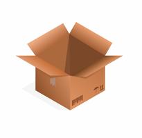 Package box brown vector
