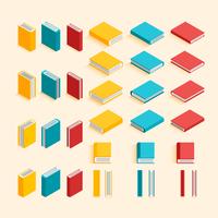 Collection of flat design and isometric books. EPS10, VECTOR, Illustration vector