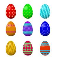Colorful easter eggs vector