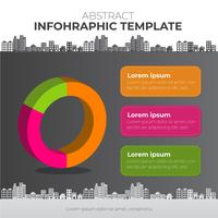 Infografía de casa con gráfico y banner editable ilustración vectorial vector