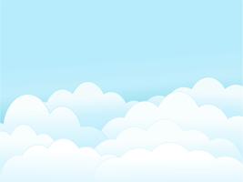 Fondo de nubes de papel cielo vector