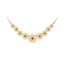 Diamond golden necklace vector