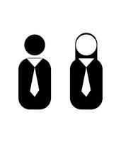 Business man woman icon vector