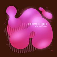 Abstract modern flowing liquid shapes design elements. Dynamical bright gradient colored banner vector