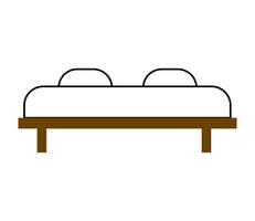 Bed for two vector