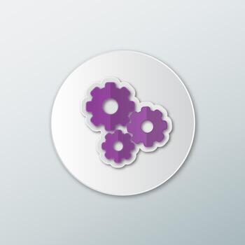 Purple icon setting  vector