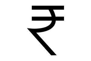 Indian rupee sign vector