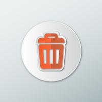 Icon trash can  vector