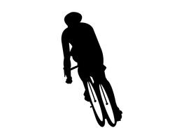 Cyclist riding a bicycle vector